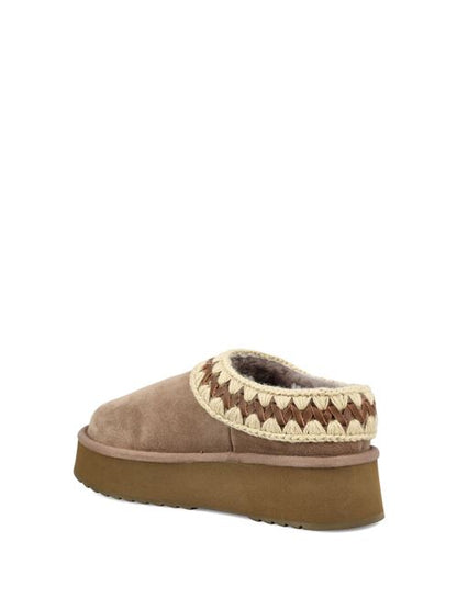 PLATFORM CLOG SUEDE SLIPPERS