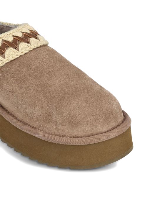 PLATFORM CLOG SUEDE SLIPPERS