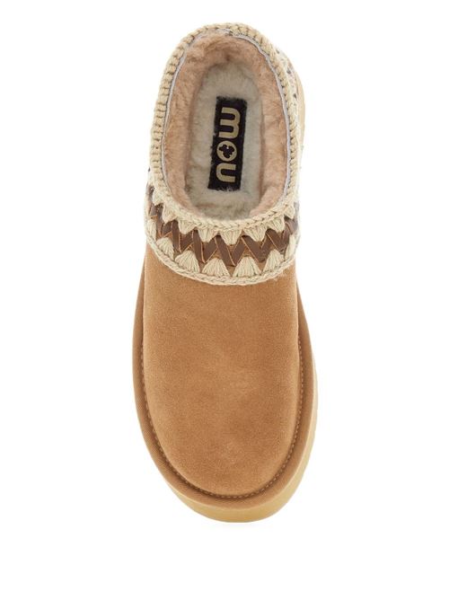 PLATFORM CLOG SUEDE SLIPPERS
