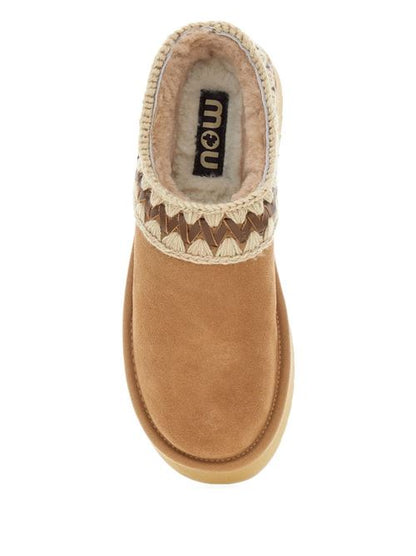 PLATFORM CLOG SUEDE SLIPPERS