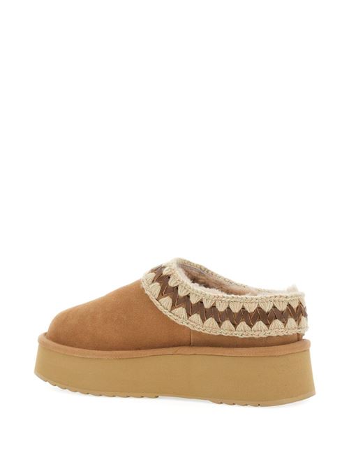 PLATFORM CLOG SUEDE SLIPPERS