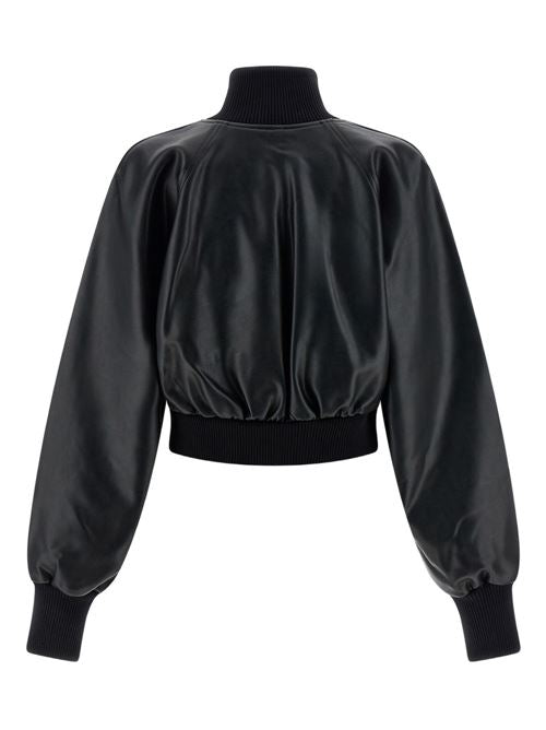 FAUX LEATHER BOMBER JACKET
