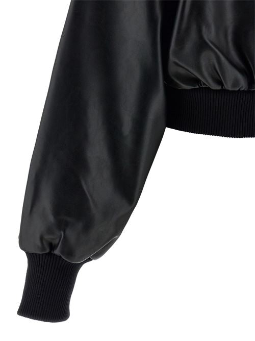 FAUX LEATHER BOMBER JACKET