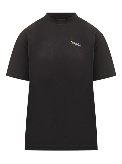 ARROW GLASS FLOWER COTTON T-SHIRT
