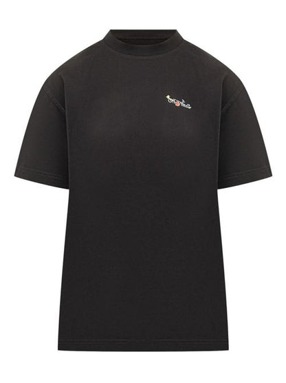 ARROW GLASS FLOWER COTTON T-SHIRT