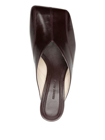 TILT LEATHER MULES
