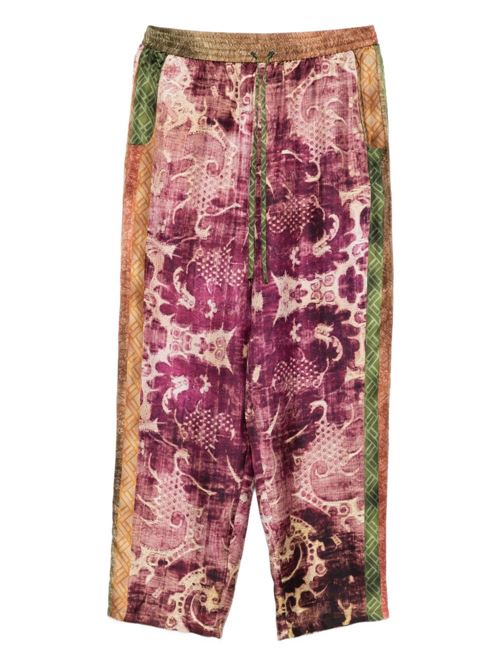 PRINTED SILK TROUSERS