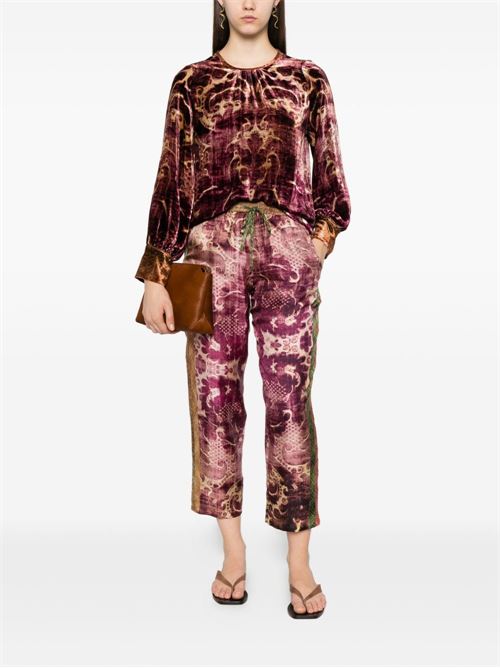 PRINTED SILK TROUSERS