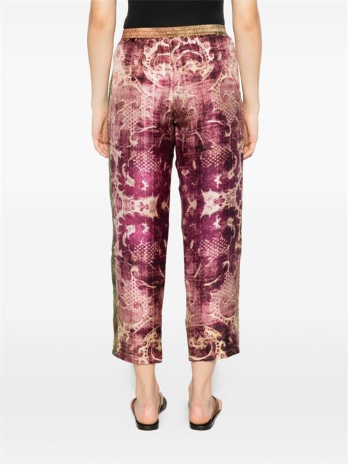 PRINTED SILK TROUSERS