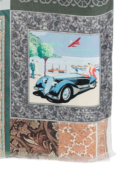 LAGO DI COMO SILK PRINTED SCARF
