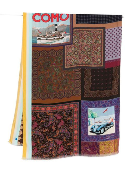 LAGO DI COMO SILK PRINTED SCARF