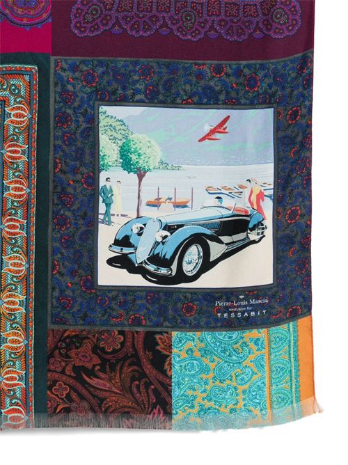 LAGO DI COMO SILK PRINTED SCARF