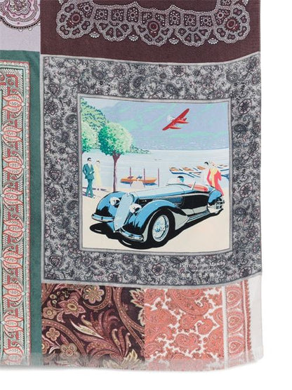 LAGO DI COMO SILK PRINTED SCARF