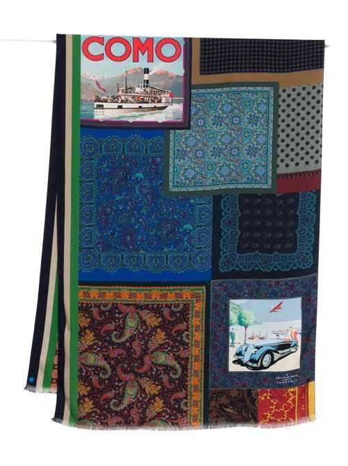 LAGO DI COMO SILK PRINTED SCARF