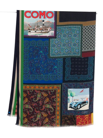 LAGO DI COMO SILK PRINTED SCARF