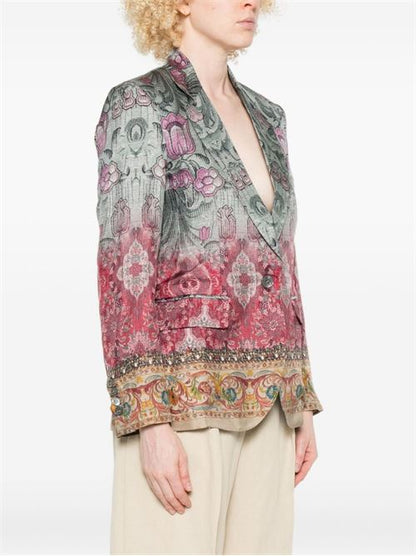 SILK SINGLE-BREASTED JACKET