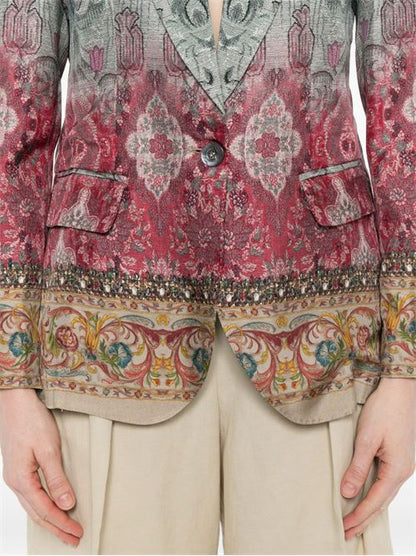 SILK SINGLE-BREASTED JACKET