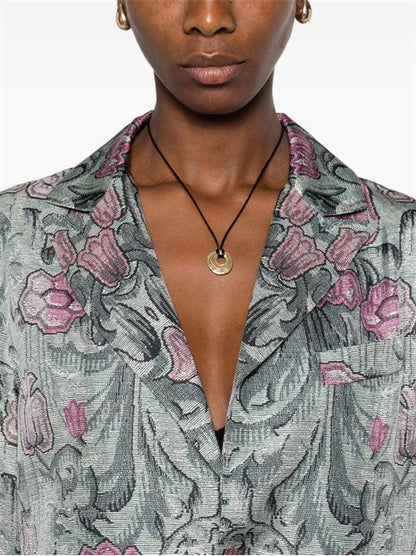 SILK PRINTED SINGLE-BREASTED COAT