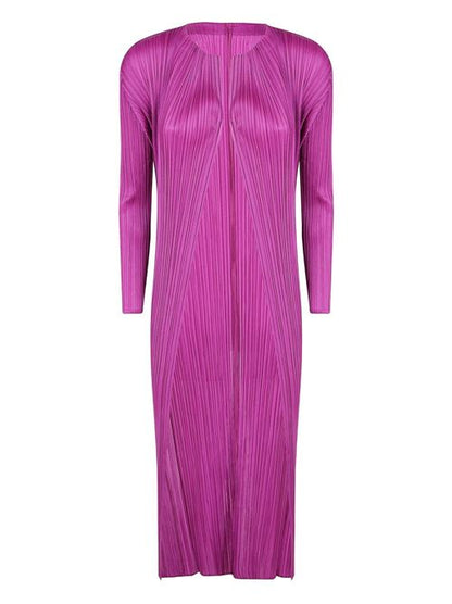 PLEATED LONG CARDIGAN