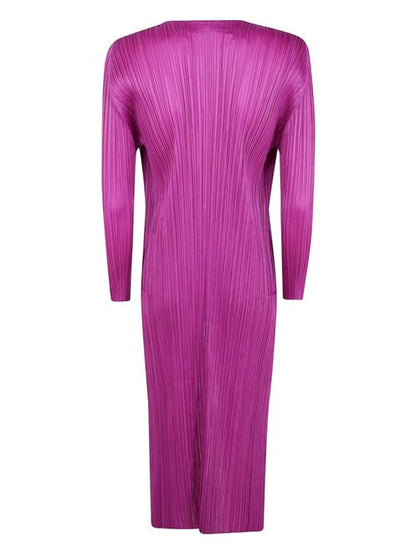PLEATED LONG CARDIGAN
