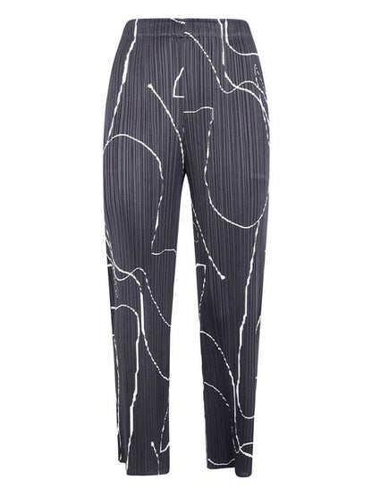PLEATED STRAIGHT TROUSERS