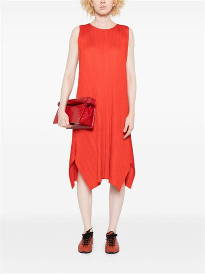 PLEATED MIDI DRESS