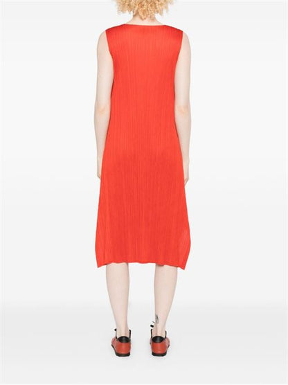 PLEATED MIDI DRESS