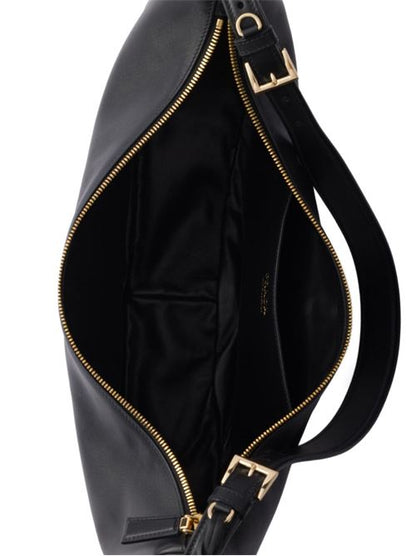 DEMI-LUNE LEATHER SHOULDER BAG