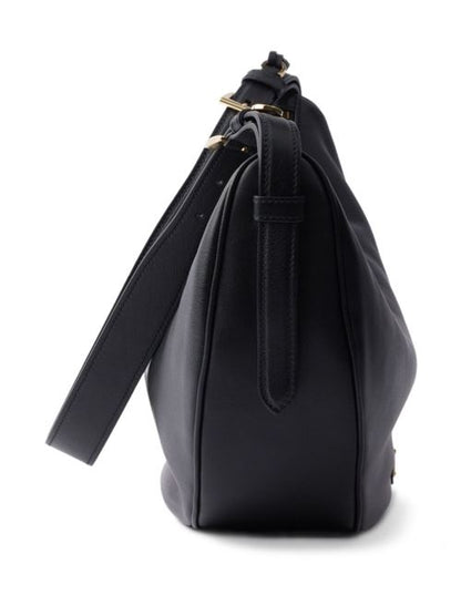 DEMI-LUNE LEATHER SHOULDER BAG