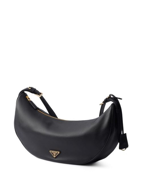 DEMI-LUNE LEATHER SHOULDER BAG