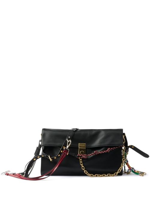 PRADA SOFT SOUND LARGE LEATHER SHOULDER BAG