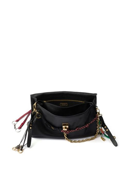 PRADA SOFT SOUND LARGE LEATHER SHOULDER BAG