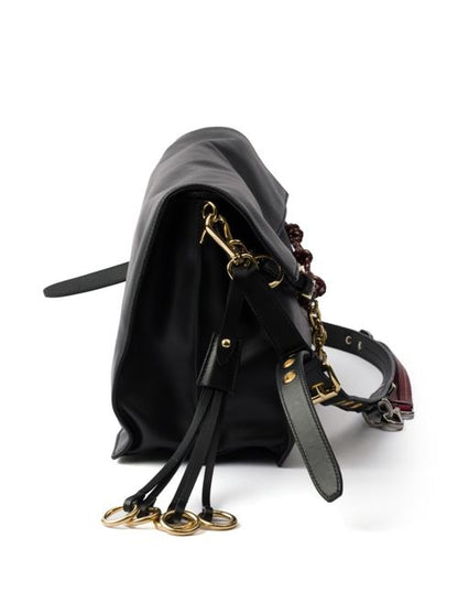 PRADA SOFT SOUND LARGE LEATHER SHOULDER BAG