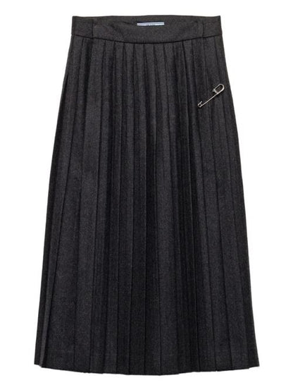 FLANNEL PLEATED SKIRT