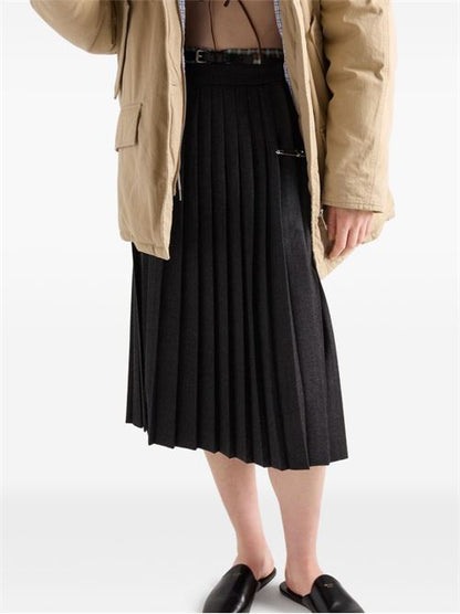 FLANNEL PLEATED SKIRT