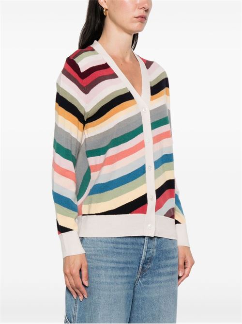 STRIPED WOOL CARDIGAN
