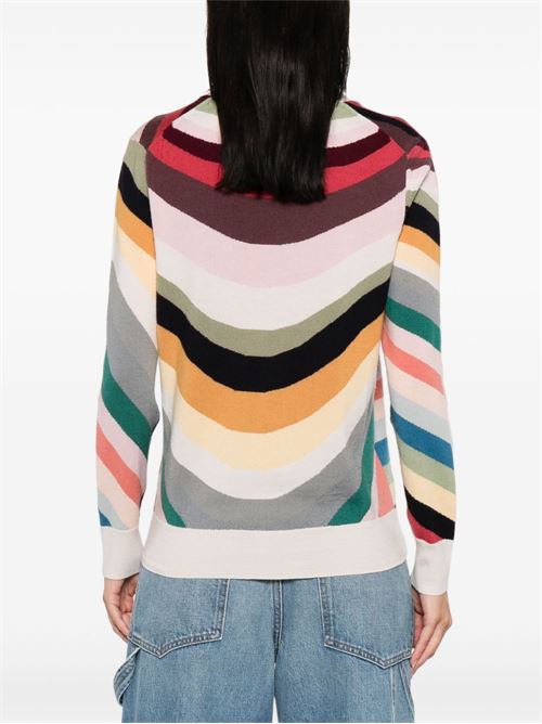 STRIPED WOOL CARDIGAN