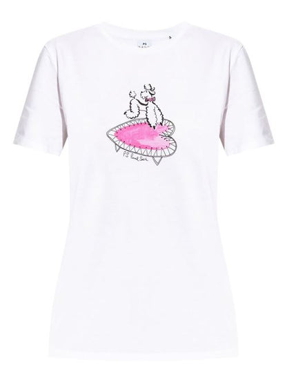 POODLE PRINT COTTON T-SHIRT