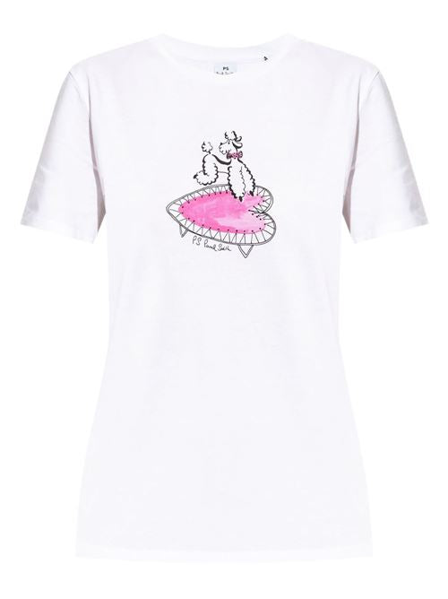 POODLE PRINT COTTON T-SHIRT