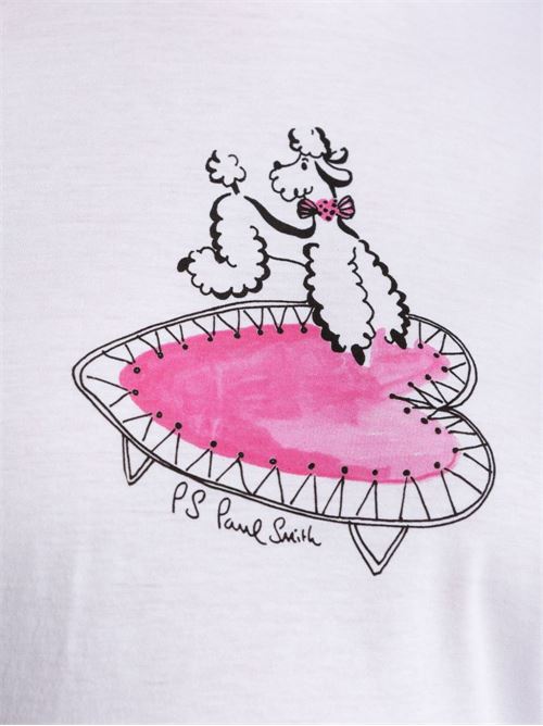 POODLE PRINT COTTON T-SHIRT
