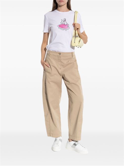 POODLE PRINT COTTON T-SHIRT
