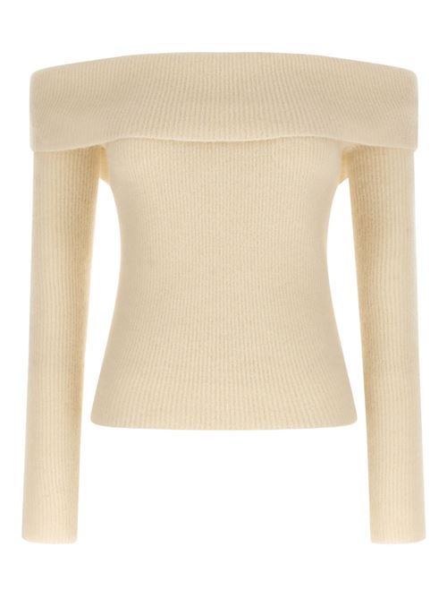 WOOL OFF-SHOULDER SWEATER