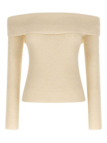WOOL OFF-SHOULDER SWEATER