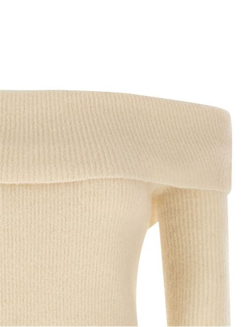 WOOL OFF-SHOULDER SWEATER
