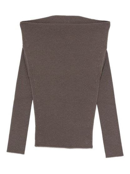 WOOL OFF-SHOULDER SWEATER