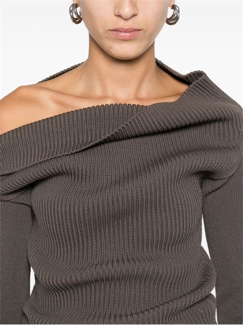 WOOL OFF-SHOULDER SWEATER