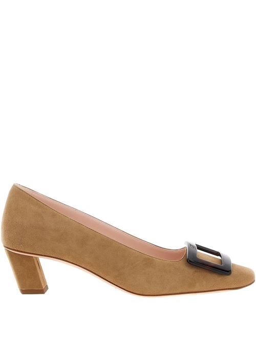 BELLE VIVIER TURTLE LEATHER PUMPS