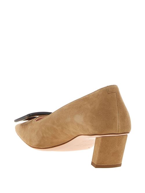 BELLE VIVIER TURTLE LEATHER PUMPS