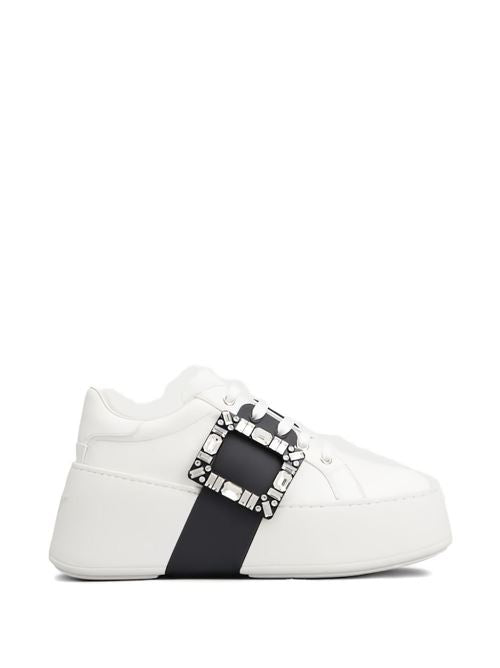 VIV SKATE HIGH STRASS LEATHER SNEAKERS