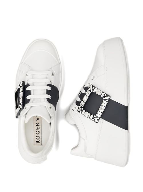 VIV SKATE HIGH STRASS LEATHER SNEAKERS
